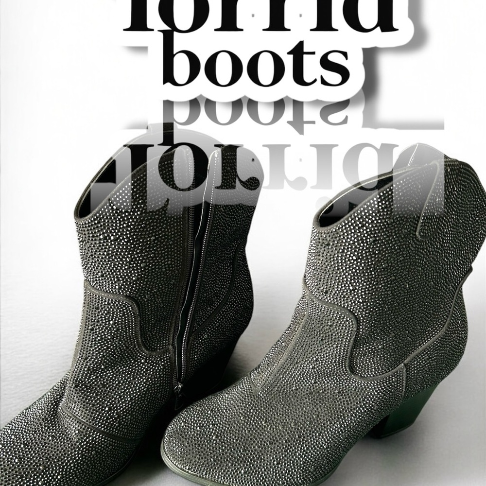 Torrid Black Heeled Boots with Ankle Height